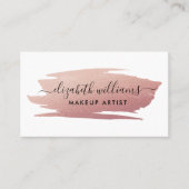 Moderne Script-Rose Gold Foil Pinselstrich Visitenkarte (Vorderseite)