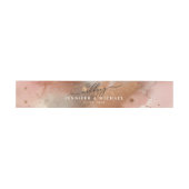 Moderne Script-Rose Gold Watercolor Hochzeit Einladungsbanderole (Flach)