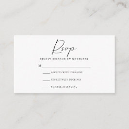 Moderne Script-RSVP-Karte Begleitkarte