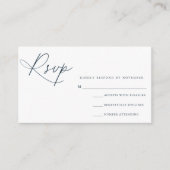 Moderne Script-RSVP-Karte Begleitkarte (Vorderseite)