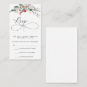 Moderne Script-RSVP-Karte Begleitkarte (Vorne/Hinten)