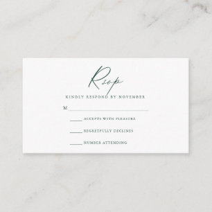 Moderne Script-RSVP-Karte Begleitkarte