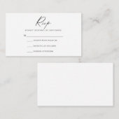 Moderne Script-RSVP-Karte Begleitkarte (Vorne/Hinten)