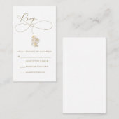 Moderne Script-RSVP-Karte Begleitkarte (Vorne/Hinten)