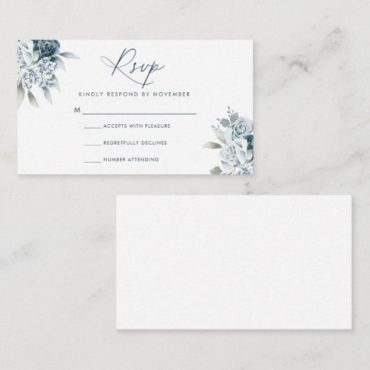 Moderne Script-RSVP-Karte Begleitkarte (Vorne/Hinten)