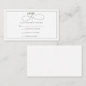 Moderne Script-RSVP-Karte Begleitkarte (Vorne/Hinten)