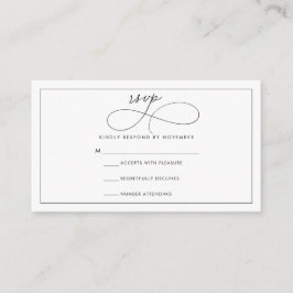 Moderne Script-RSVP-Karte Begleitkarte