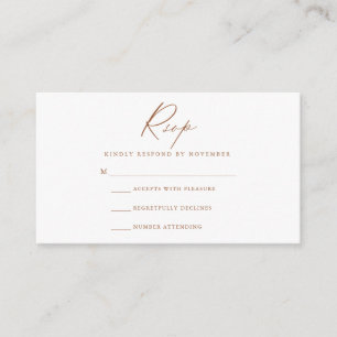 Moderne Script-RSVP-Karte Begleitkarte
