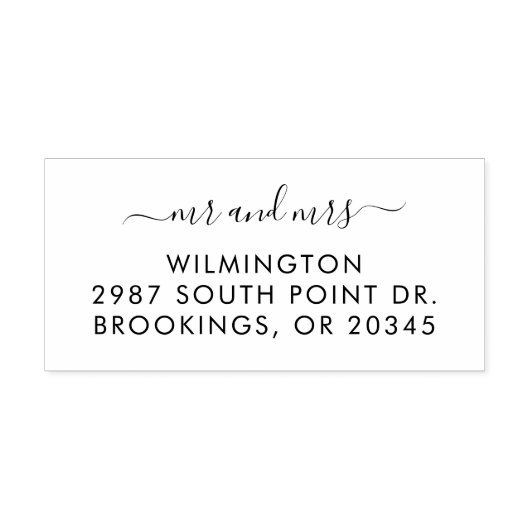 Moderne Script-Rücksendeadresse Gummistempel (Prägung)