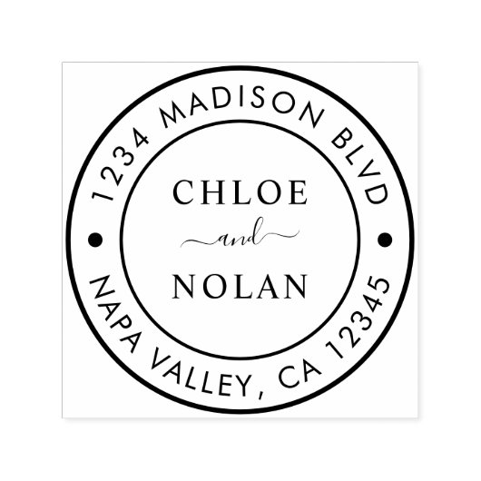 Moderne Script-Rücksendeadresse Permastempel (Design)