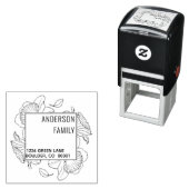 Moderne Script Rücksendeadresse Rubber Briefmarke Permastempel (Beispiel)