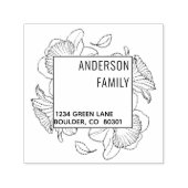 Moderne Script Rücksendeadresse Rubber Briefmarke Permastempel (Design)