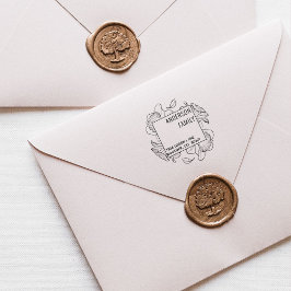 Moderne Script Rücksendeadresse Rubber Briefmarke Permastempel