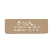 Moderne Script-Rücksendeadressen-Aufkleber (Vorne)