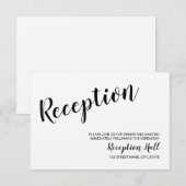 Moderne Script Rustic Kraft Papier Hochzeitsempfeh Einladung (Vorne/Hinten)