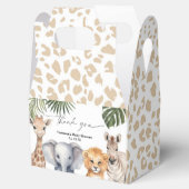 Moderne Script Safari Animals Baby Boy Dusche Geschenkschachtel (Geöffnet)