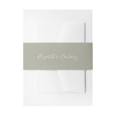 Moderne Script Sage Green Wedding Einladungsbanderole (Vorderseite Beispiel)