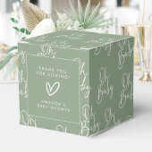 Moderne Script-Sage Oh Baby Simple Baby Dusche Geschenkschachtel