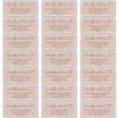 Moderne Script Salmon Wedding Guest Address Labels (Vorderseite)
