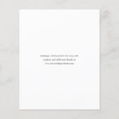 Moderne Script Save the Date Budget Hochzeit (Rückseite)