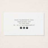 Moderne Script Schwarz-weiß Earring Display Cards (Rückseite)