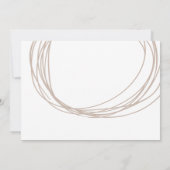 Moderne Script Scribble Circular Line Beige Weddin Einladung (Rückseite)