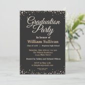 Moderne Script Simple Foto Graduation Party Einladung (Stehend Vorderseite)