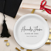 Moderne Script Simple Graduation Party Pappteller