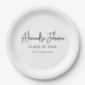 Moderne Script Simple Graduation Party Pappteller (Vorderseite)