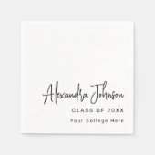 Moderne Script Simple Graduation Party Serviette (Vorderseite)