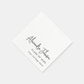 Moderne Script Simple Graduation Party Serviette (Ecke)