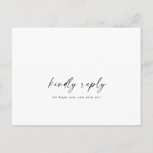 Moderne Script Song Request UAWG Postcard Einladungspostkarte (Vorderseite)