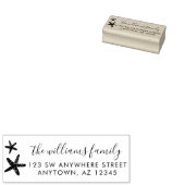 Moderne Script Starfish Rücksendeadresse Gummistempel (Stempel)