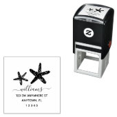 Moderne Script Starfish Rücksendeadresse Personali Permastempel (Beispiel)