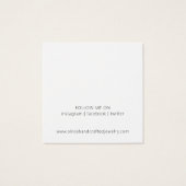 Moderne Script Stuhlvorratskarte (Rückseite)