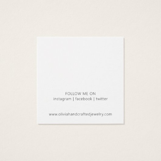 Moderne Script Stuhlvorratskarte (Rückseite)