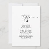 Moderne Script-Tischnummer-Seekarten (Vorderseite)