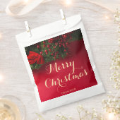 Moderne Script Typografie Red Frohe Weihnachten Geschenktütchen (Ausgeschnitten)