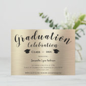 Moderne Script Typografy Abschluss Class of 2022 Einladung (Stehend Vorderseite)