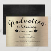 Moderne Script Typografy Abschluss Class of 2022 Einladung (Vorne/Hinten)