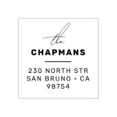 Moderne Script & Typografy Custom Rücksendeadresse Gummistempel (Prägung)