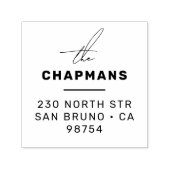 Moderne Script & Typografy Personalisiert Address Permastempel (Design)