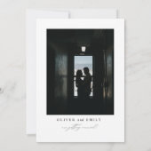 Moderne Script Typografy Wedding Save the Date Einladung (Rückseite)