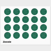 Moderne Script Typografy Wedding Vielen Dank Runder Aufkleber (Blatt)