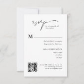 Moderne Script UAWG QR Code Wedding Response Card RSVP Karte (Vorderseite)