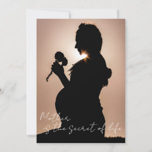 Moderne Script und Mutter Foto Holiday Card Feiertagskarte