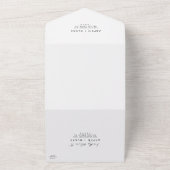 Moderne Script verblichene Foto Hochzeit All In One Einladung (Außenbereich)