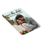 Moderne Script-Verlobung Save the Date Foto BT Magnet (Rechte Seite)