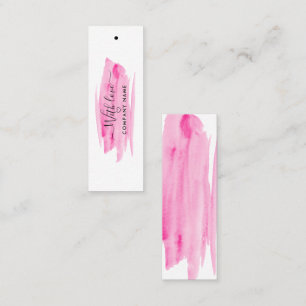 Moderne Script Watercolor Pinselstrich Geschenktas Mini Visitenkarte