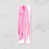 Moderne Script Watercolor Pinselstrich Geschenktas Mini Visitenkarte (Rückseite)